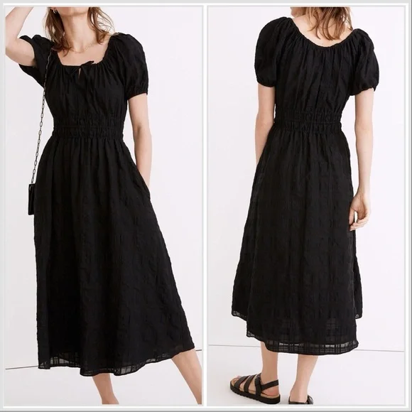 midi cut dress JADE KNIT CUT OUT MIDI DRESS M / Black